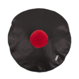 Margerene sac beret pompon cuir large Noir